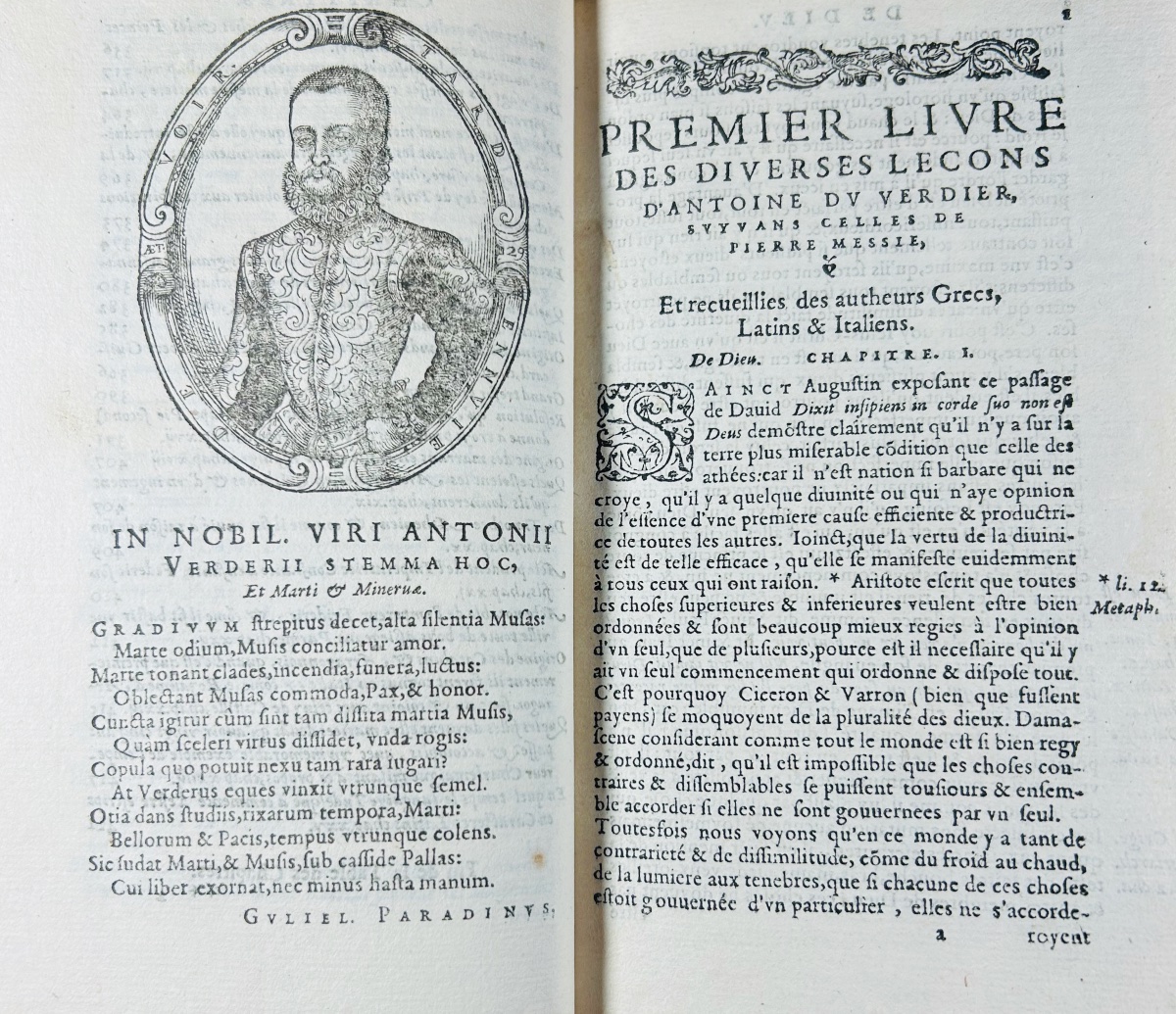 Verdier & Messie (pierre) - The Various Lessons Of Anoine Pierre Du Verdier. Lyon, 1577.-photo-4