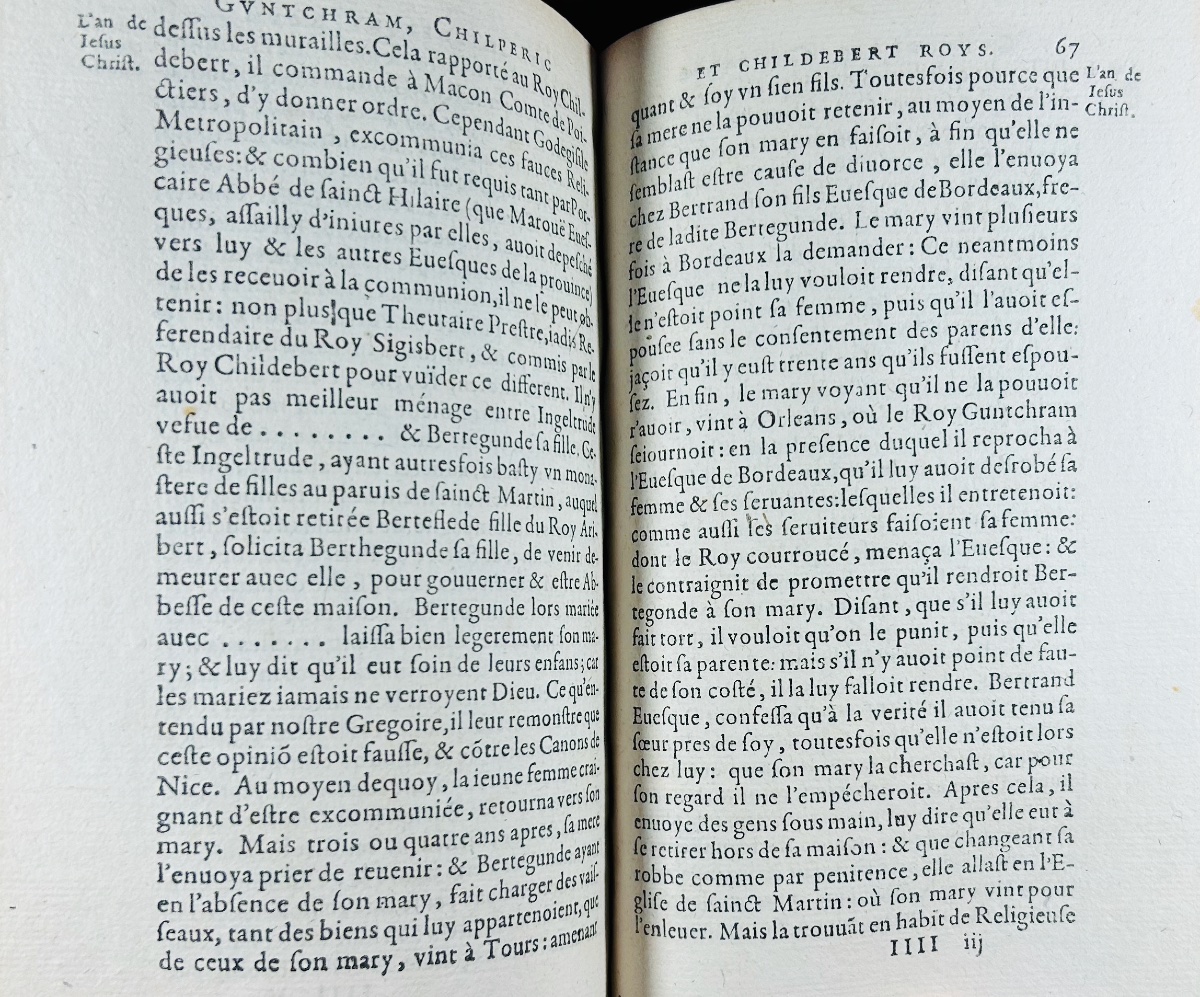 FAUCHET - Les antiquités gauloises et françoises. Chez Jérémie Perier, 1599. Reliure ancienne.-photo-4