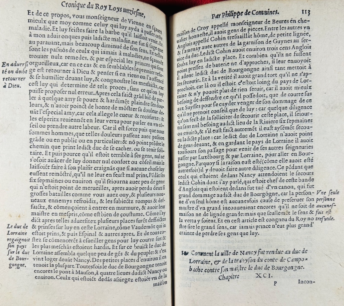 Comines  - Chronicle And History, Written And Compiled By The Late Sir Philippe De Commines. 1549.-photo-3