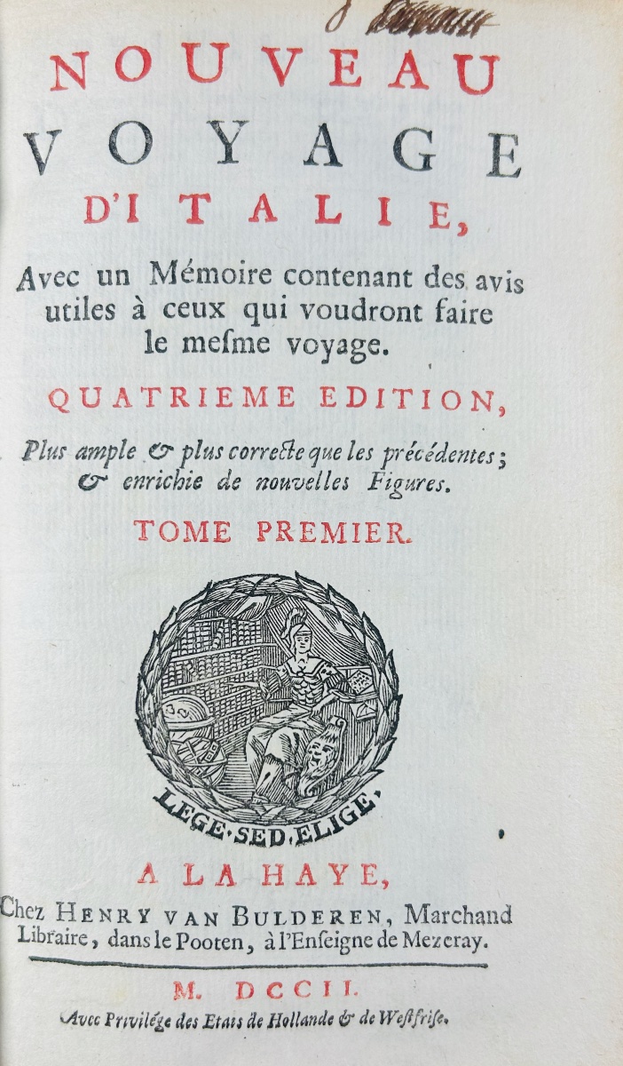 Misson (françois-maximilien) - A New Journey Through Italy. Published By Van Bulderen, 1702, 72 Plates.-photo-3