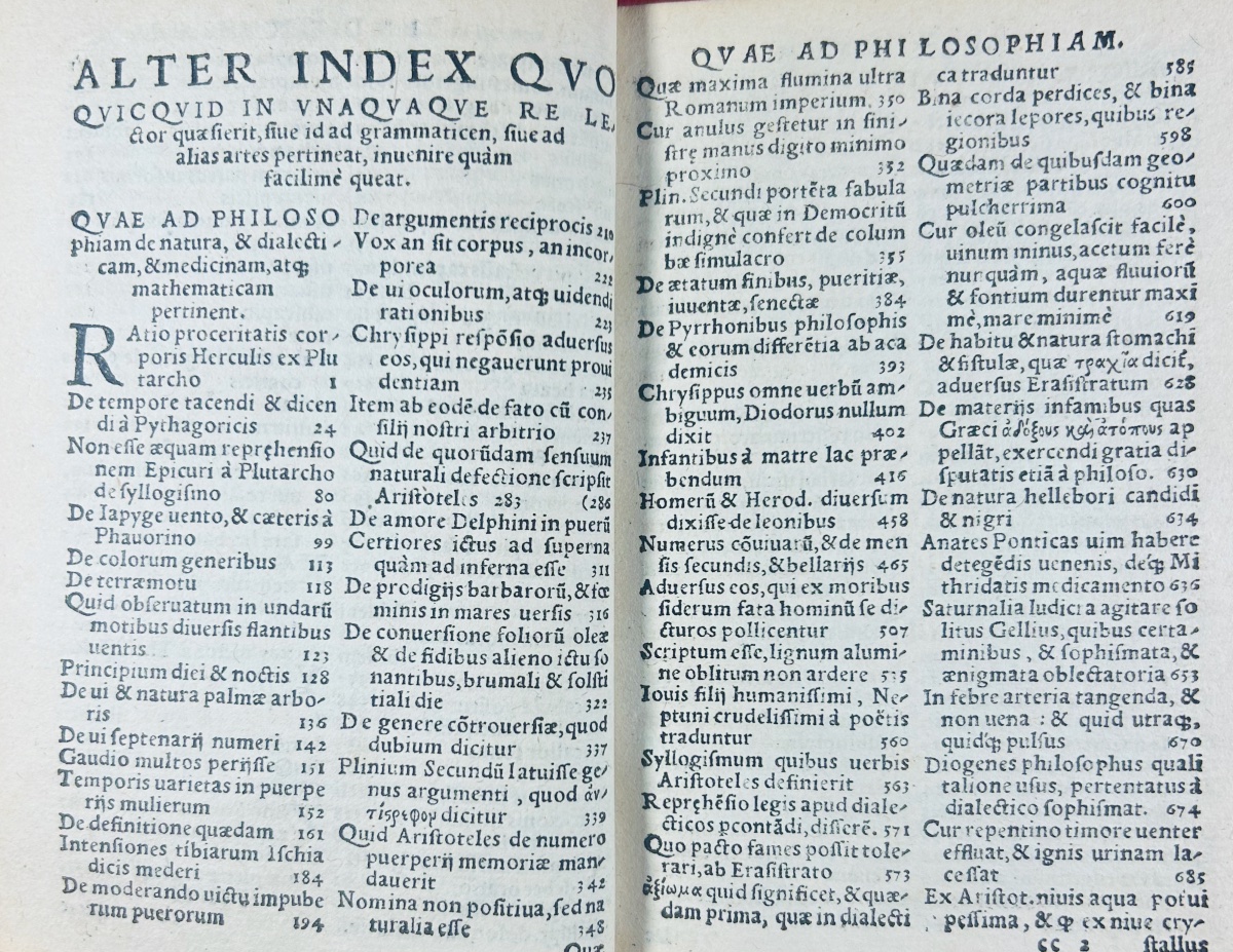 GELLE (Aulu) - Auli Gellii luctulentissimi scriptoris noctes atticae. Chez Gymnich, 1541.-photo-3