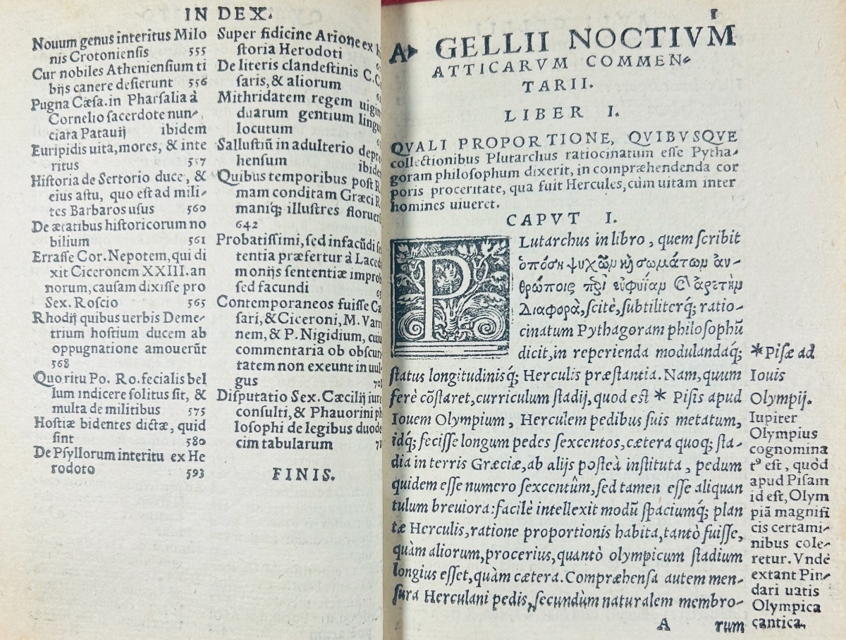 GELLE (Aulu) - Auli Gellii luctulentissimi scriptoris noctes atticae. Chez Gymnich, 1541.-photo-4