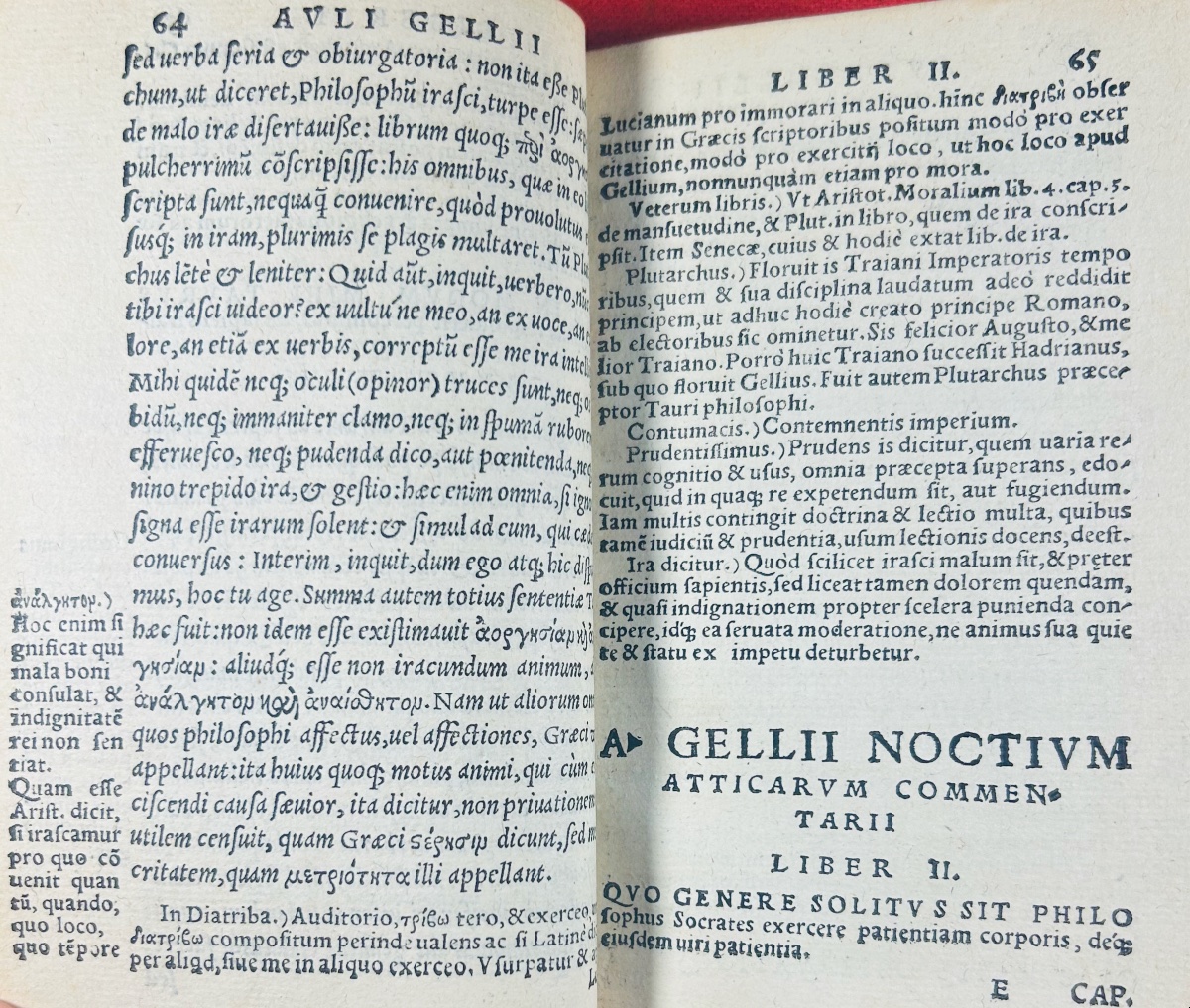GELLE (Aulu) - Auli Gellii luctulentissimi scriptoris noctes atticae. Chez Gymnich, 1541.-photo-1