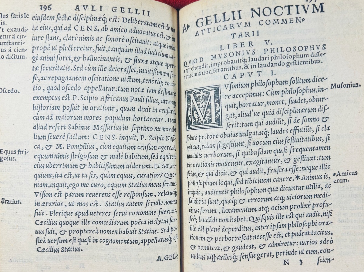GELLE (Aulu) - Auli Gellii luctulentissimi scriptoris noctes atticae. Chez Gymnich, 1541.-photo-2