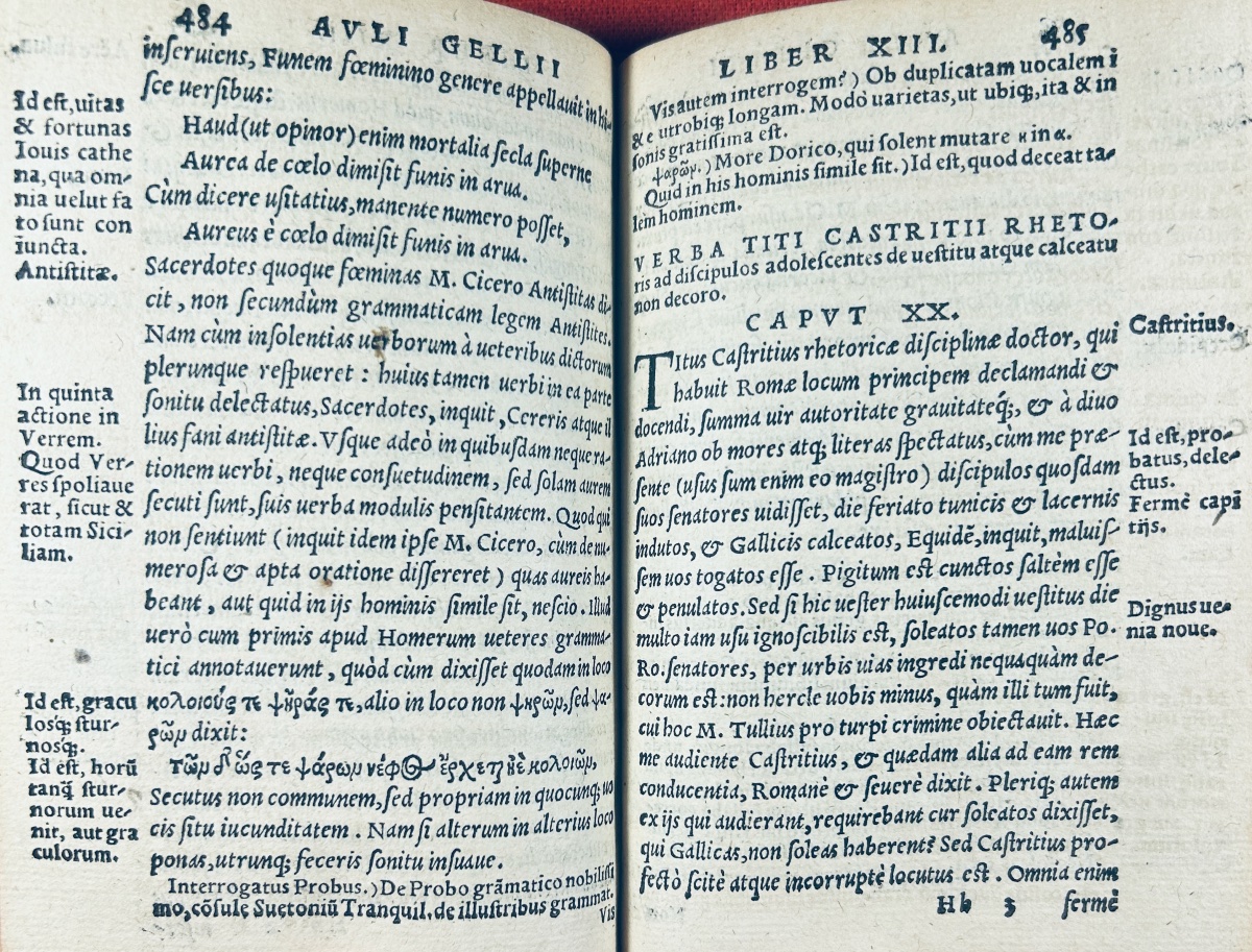 GELLE (Aulu) - Auli Gellii luctulentissimi scriptoris noctes atticae. Chez Gymnich, 1541.-photo-5