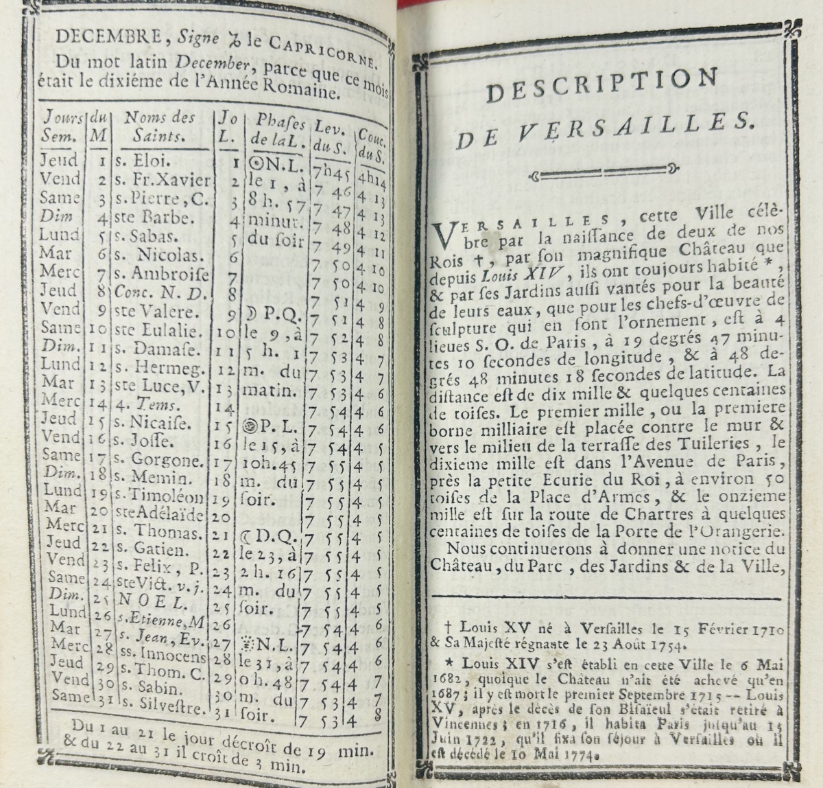 [versailles] - Almanac Of Versailles. Published By Blaizot, 1785. Bound In Full Green Morocco Leather.-photo-6