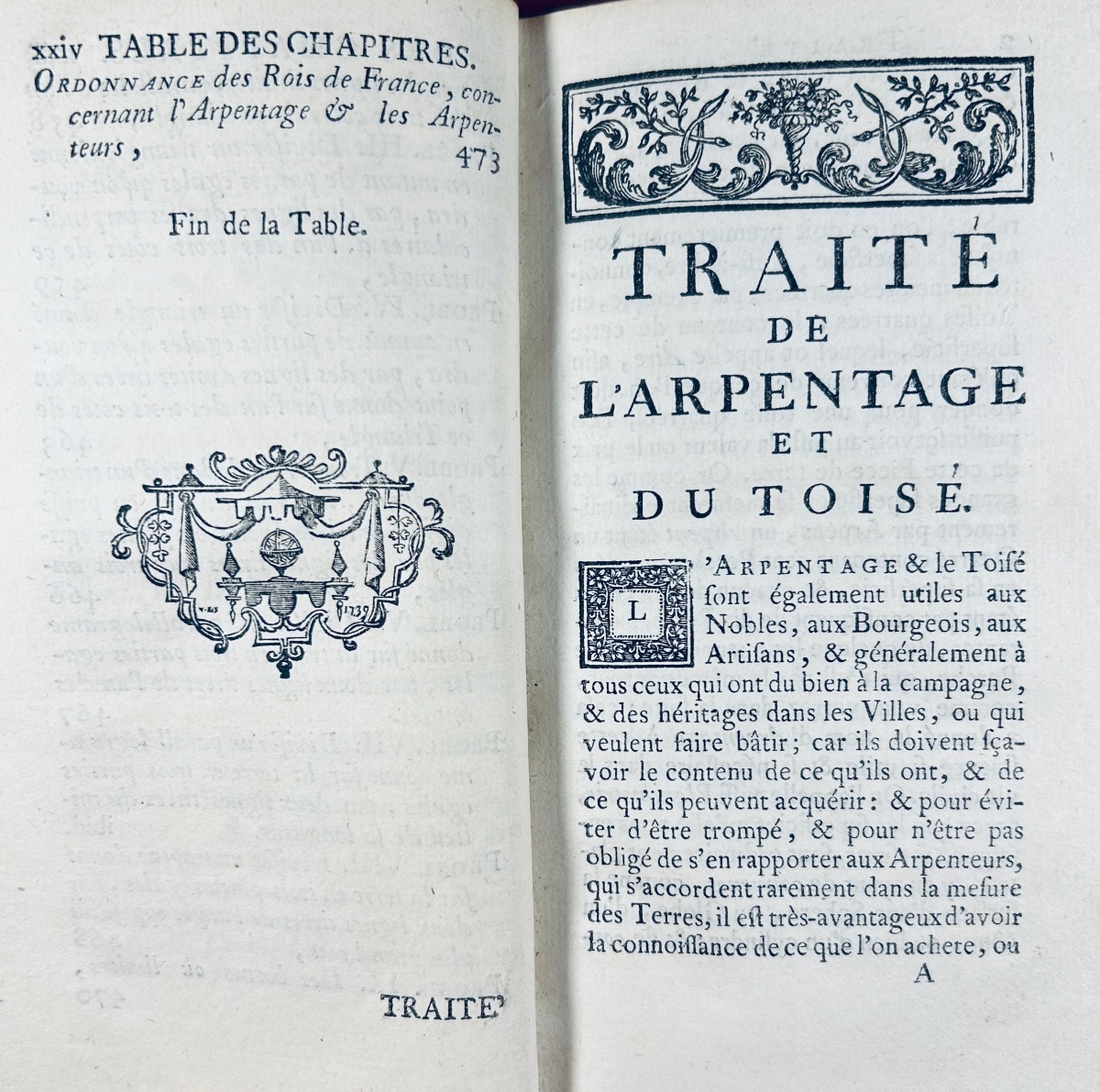 OZANAM (Jacques) - Traité de l'arpentage et du toisé.  Chez Jombert, 1747, 12 planches, relié.-photo-5