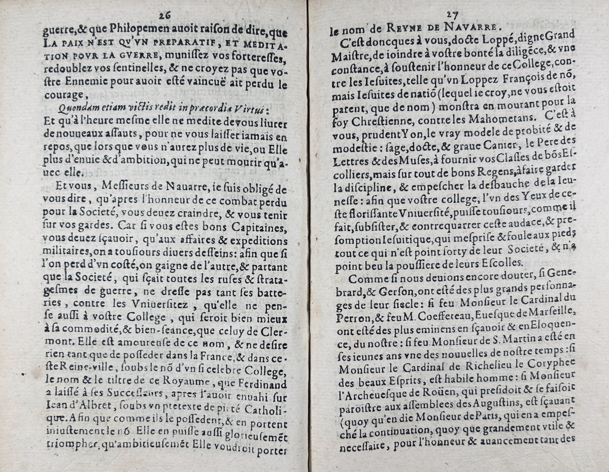 [PAMPHLET] - La société en duel contre les universitez de France. S.l., s.e., 1624, relié.-photo-3
