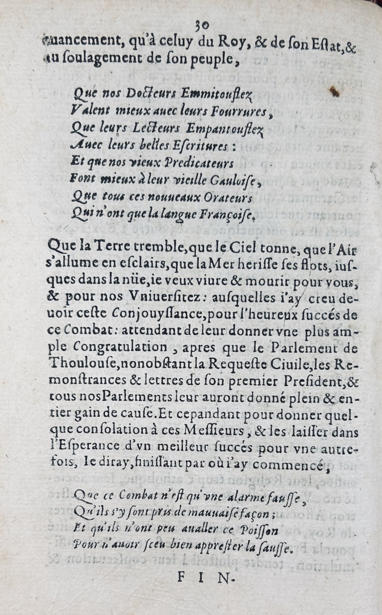 [PAMPHLET] - La société en duel contre les universitez de France. S.l., s.e., 1624, relié.-photo-4