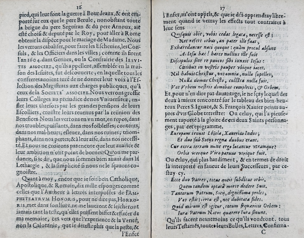 [PAMPHLET] - La société en duel contre les universitez de France. S.l., s.e., 1624, relié.-photo-1