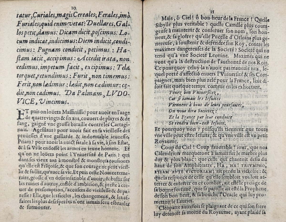[PAMPHLET] - La société en duel contre les universitez de France. S.l., s.e., 1624, relié.-photo-3