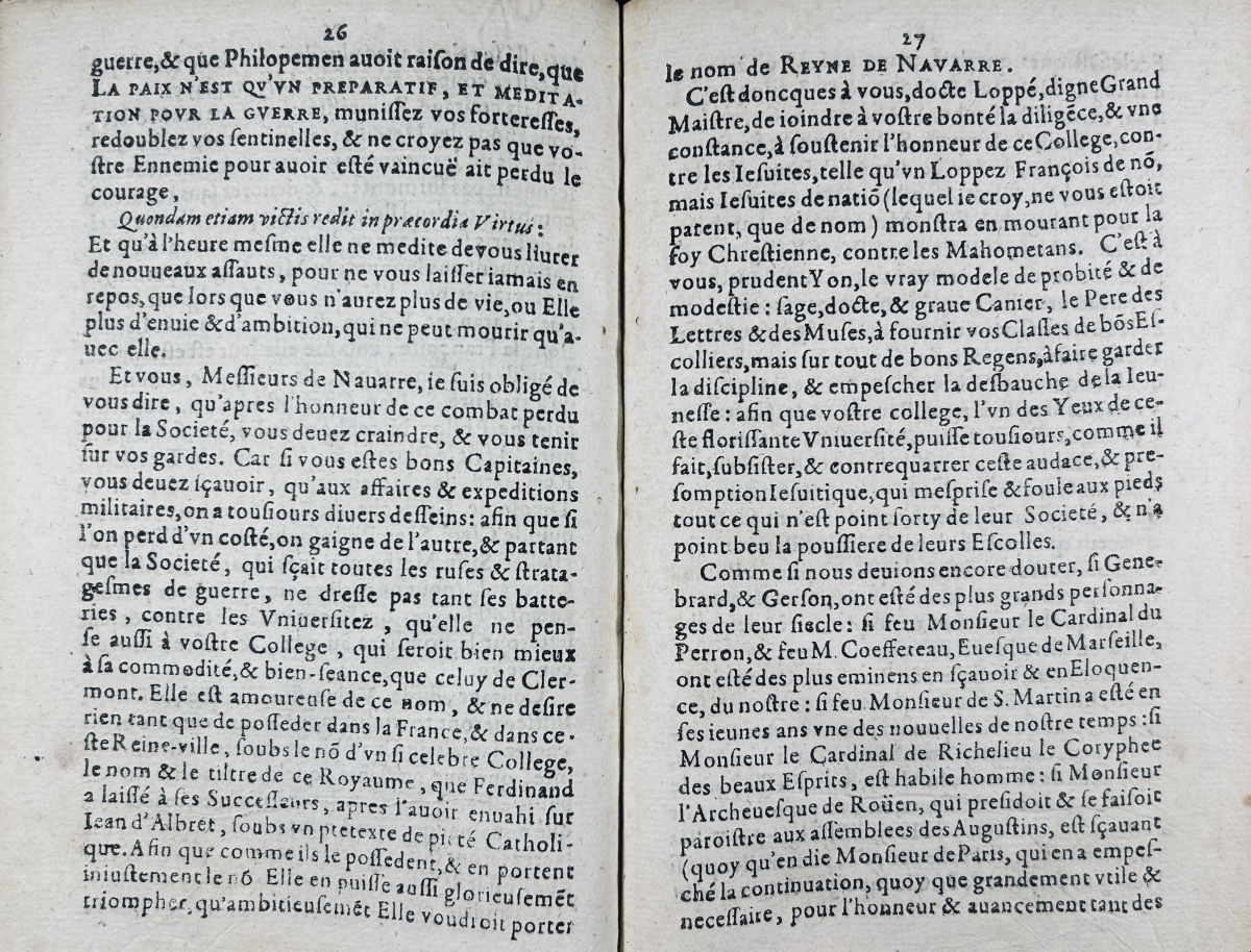 [PAMPHLET] - La société en duel contre les universitez de France. S.l., s.e., 1624, relié.-photo-4