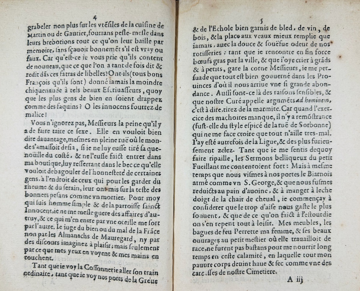 [PAMPHLET] - Le sire Benoist ferreur d'esguillettes. 1615, cartonnage papier du 19ème siècle.-photo-2