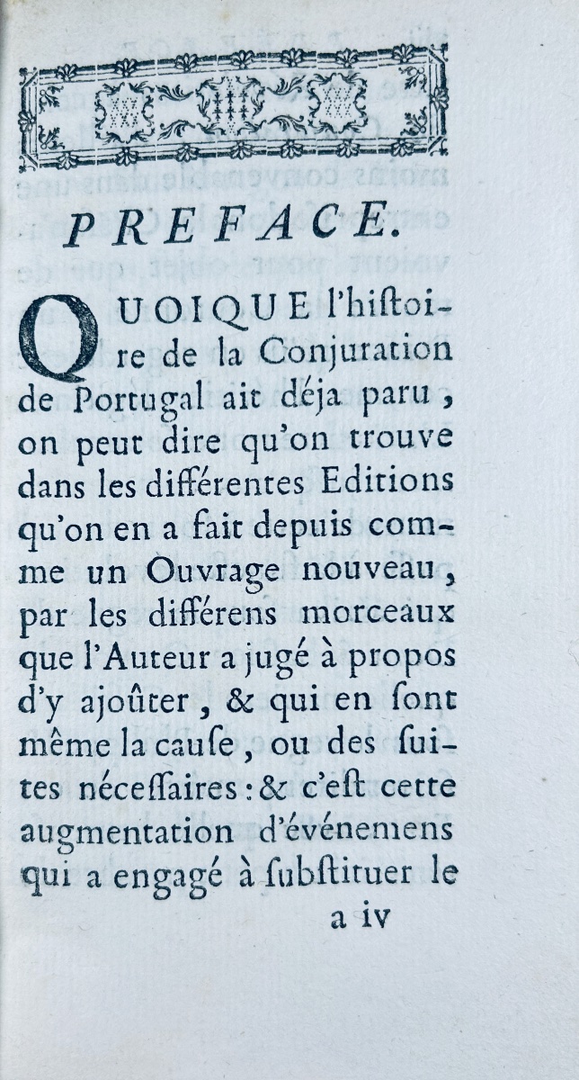 VERTOT (René Aubert de) - Révolutions de Portugal. Nyon, Didot, Quillau et Brocas, 1750.-photo-3