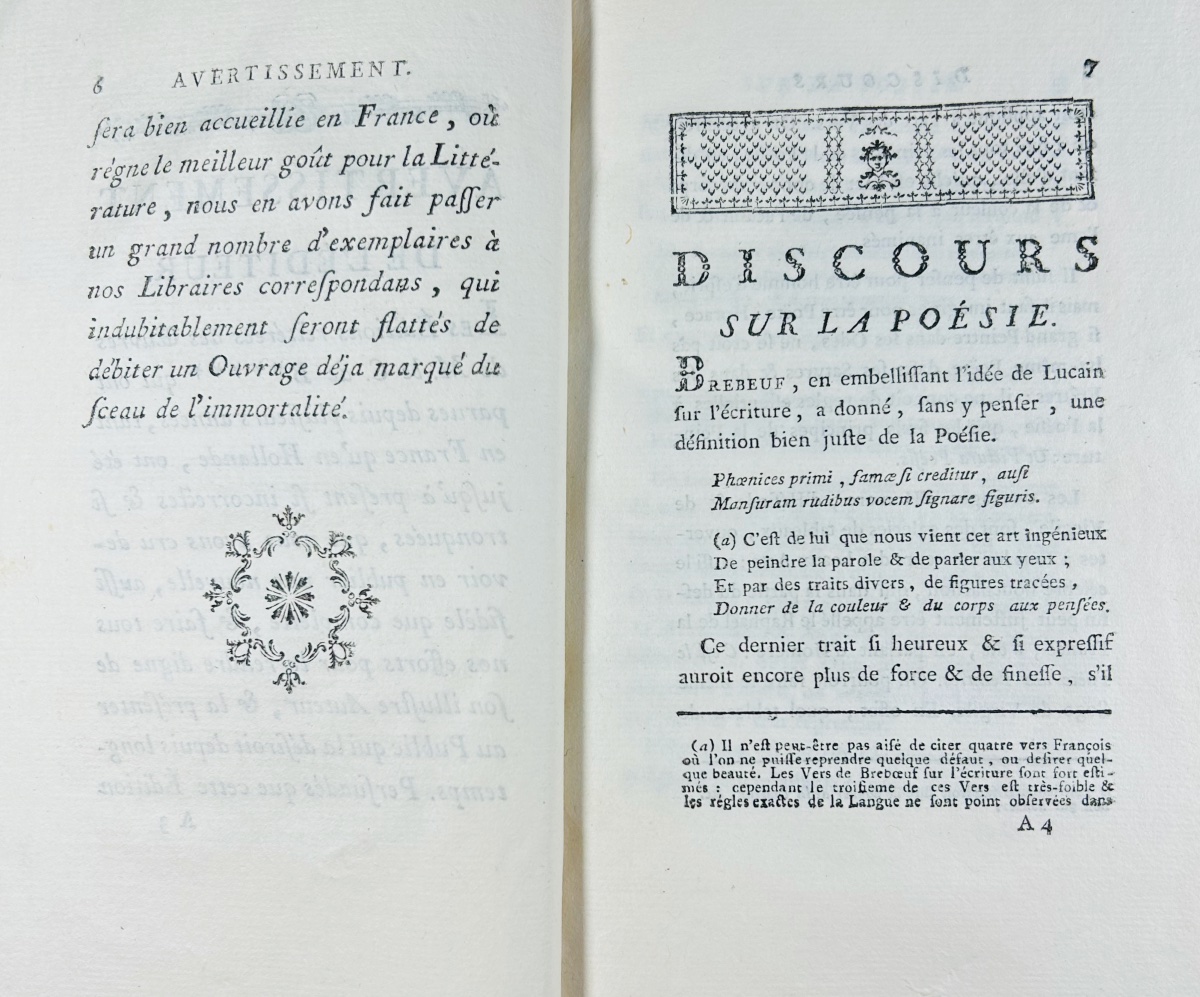 [bernis] - Complete Works, Followed By *the Friend Of Nature*. 1771, Beautiful Period Binding.-photo-4