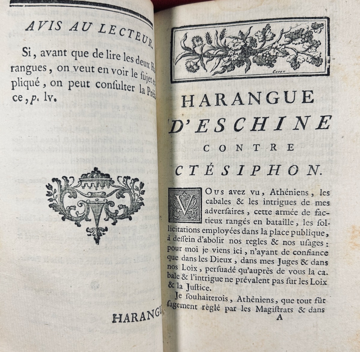 Auger - Speeches By Aeschines And Demosthenes On The Crown. 1768, Contemporary Binding.-photo-4