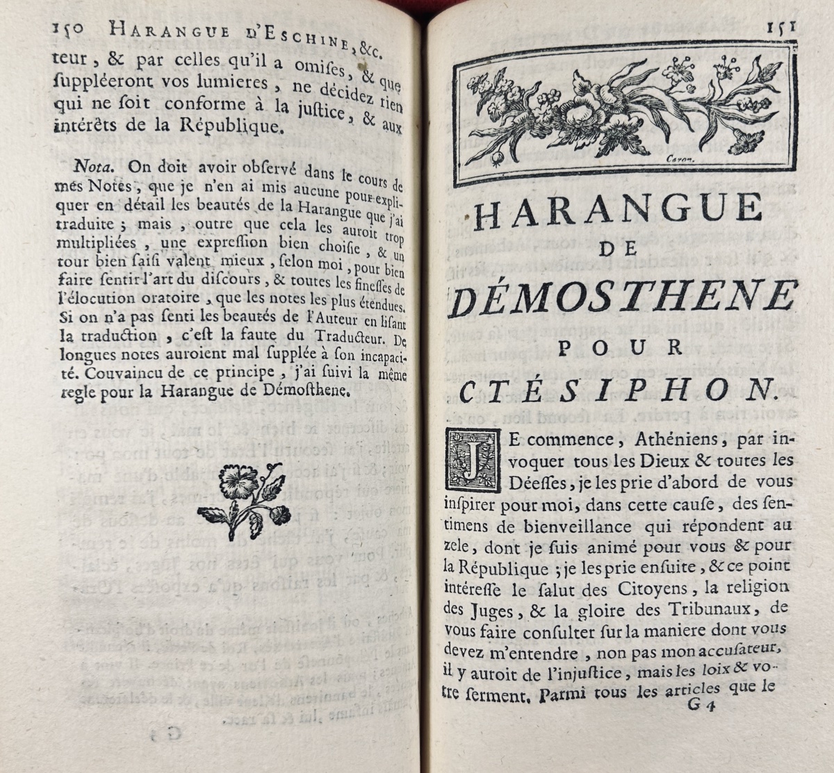 Auger - Speeches By Aeschines And Demosthenes On The Crown. 1768, Contemporary Binding.-photo-1