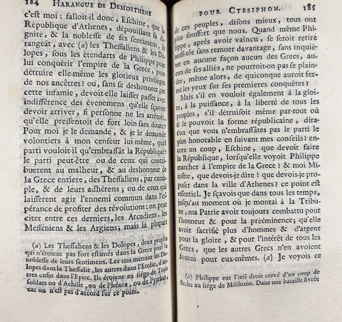 Auger - Speeches By Aeschines And Demosthenes On The Crown. 1768, Contemporary Binding.-photo-4