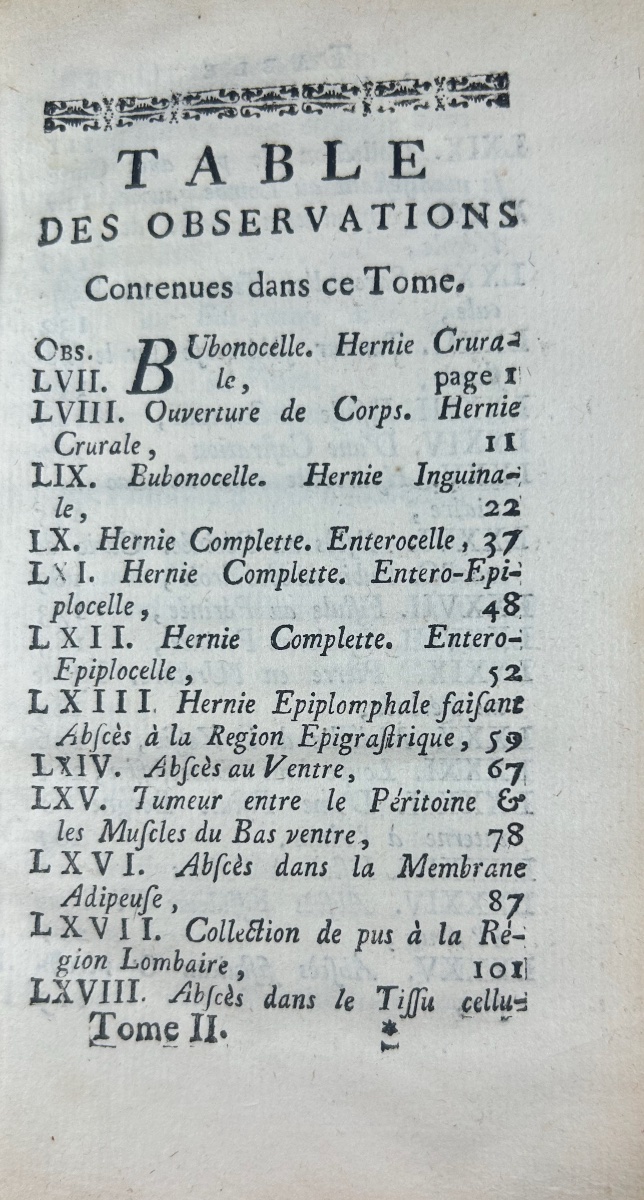 LE DRAN (Henry-François) - Observations de chirurgie. Chez Osmont, 1731, 2 volumes in-12.-photo-1