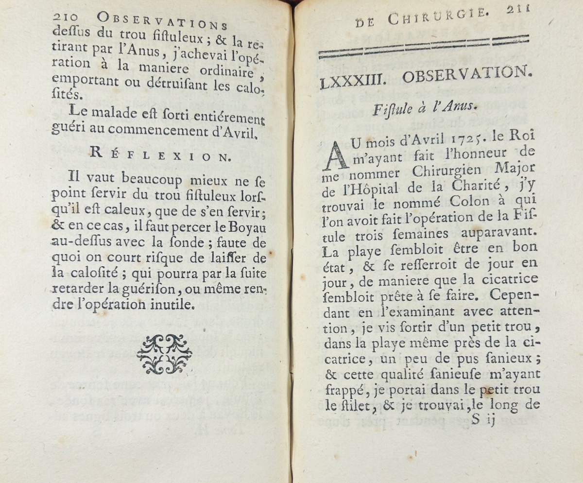 LE DRAN (Henry-François) - Observations de chirurgie. Chez Osmont, 1731, 2 volumes in-12.-photo-2