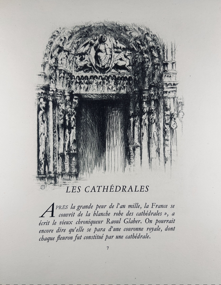 [bouchery] - Durand-lefebvre (marie) - Cathedrals: From Chartres To Beauvais. 1950.-photo-3