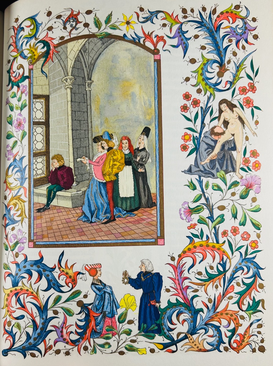 [HUBERT] - JEHAN DE MEUNG - Le roman de la Rose. Éditions de l'Ibis, 1969, reliure d'éditeur.-photo-2