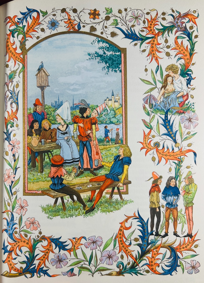 [HUBERT] - JEHAN DE MEUNG - Le roman de la Rose. Éditions de l'Ibis, 1969, reliure d'éditeur.-photo-5