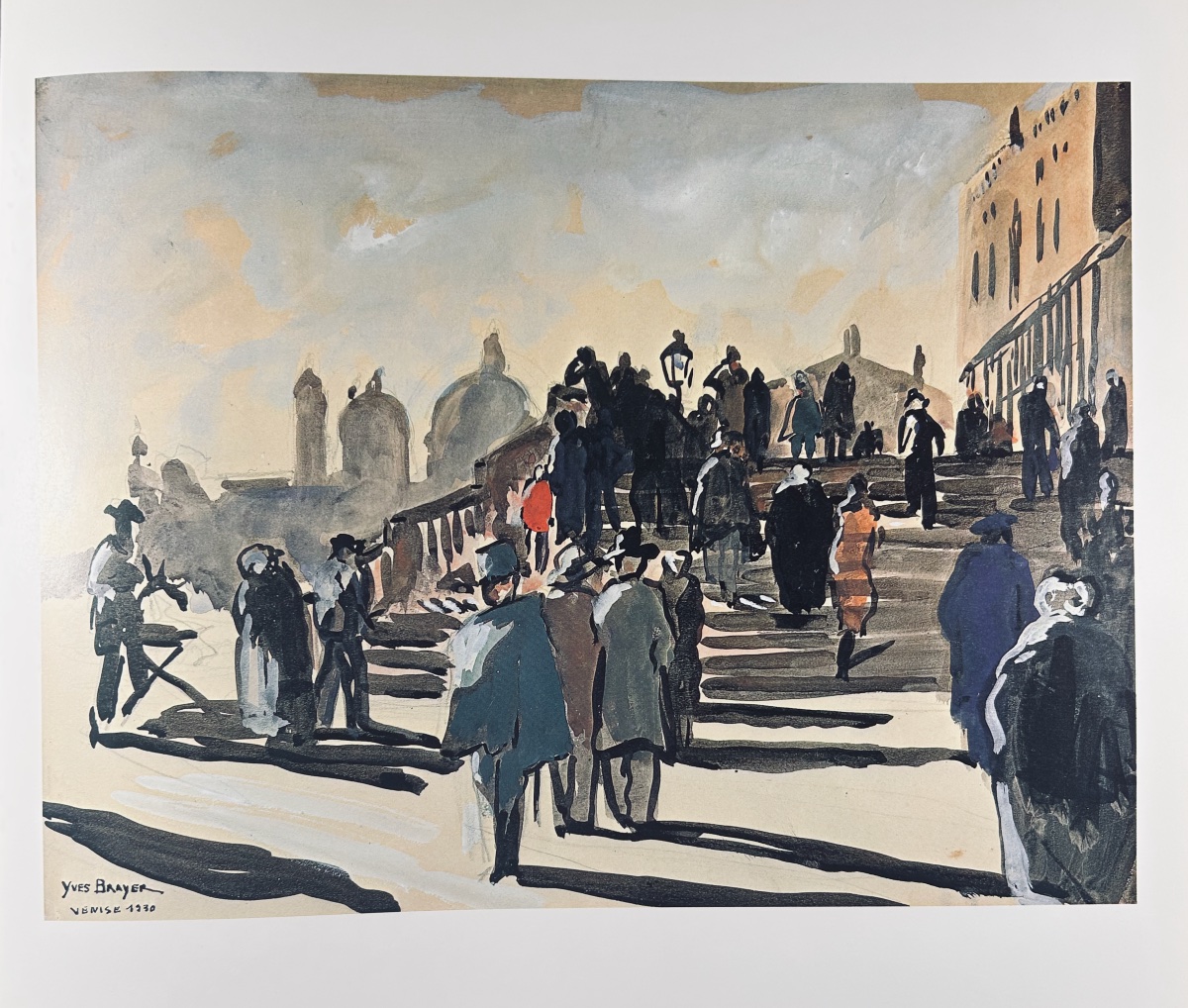 Brayer And Mazars - Watercolors. 1978, With An Accompanying Drawing Dated And Signed By Yves Brayer.-photo-3
