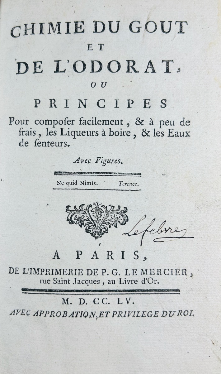 Poncelet (father Polycarpe) - The Chemistry Of Taste And Smell. Published By Le Mercier, 1755, 7 Plates-photo-2