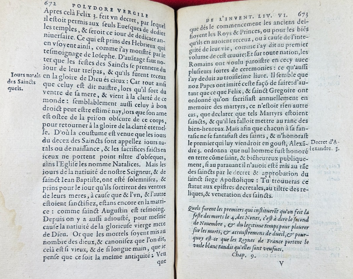 Belleforest And Polydore Vergile - *memoirs And History Of Origins*. Le Mangnier, 1582.-photo-5