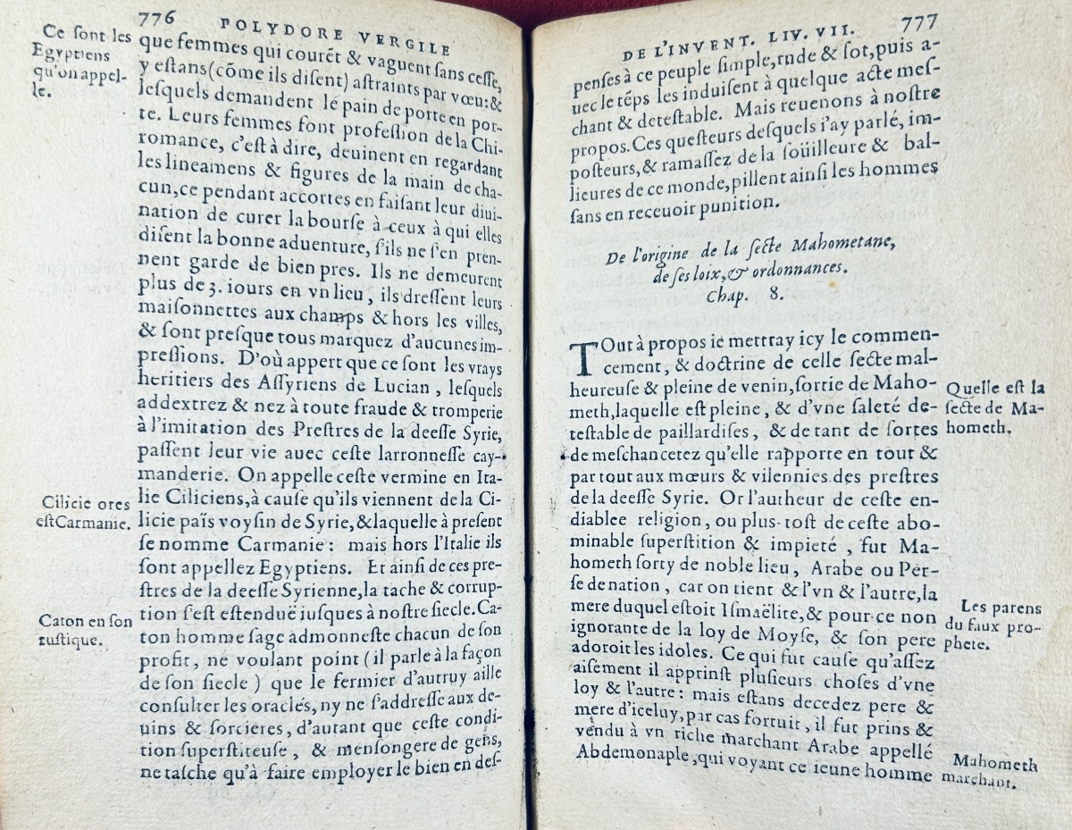 Belleforest And Polydore Vergile - *memoirs And History Of Origins*. Le Mangnier, 1582.-photo-6