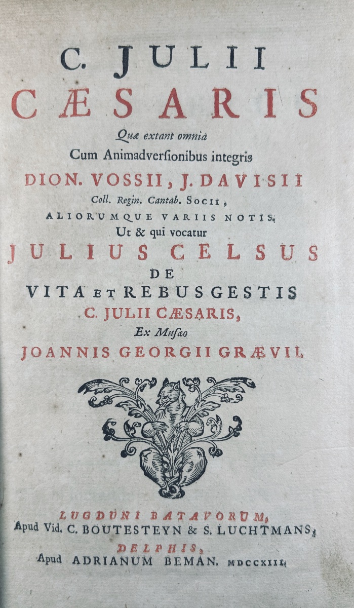 The Complete Works Of C. Julius Caesar, With The Unabridged Annotations Of Vossius And Davisius … 1713.-photo-2