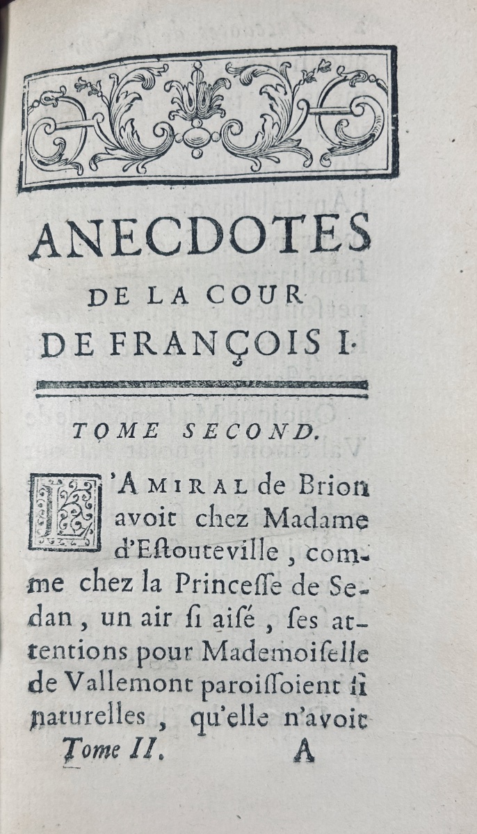 LUSSAN ( Marguerite de) - Anecdotes de la cour de François I. Chez Nourse, 1748, 3 volumes.-photo-4