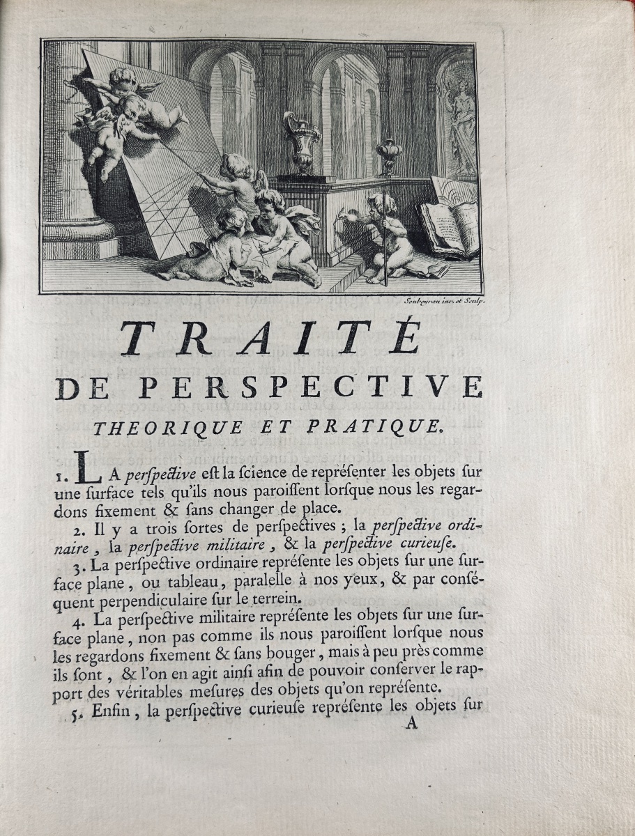 Deideir - A Treatise On Theoretical And Practical Perspective. Published By Jombert, 1770, In A Period Binding.-photo-1