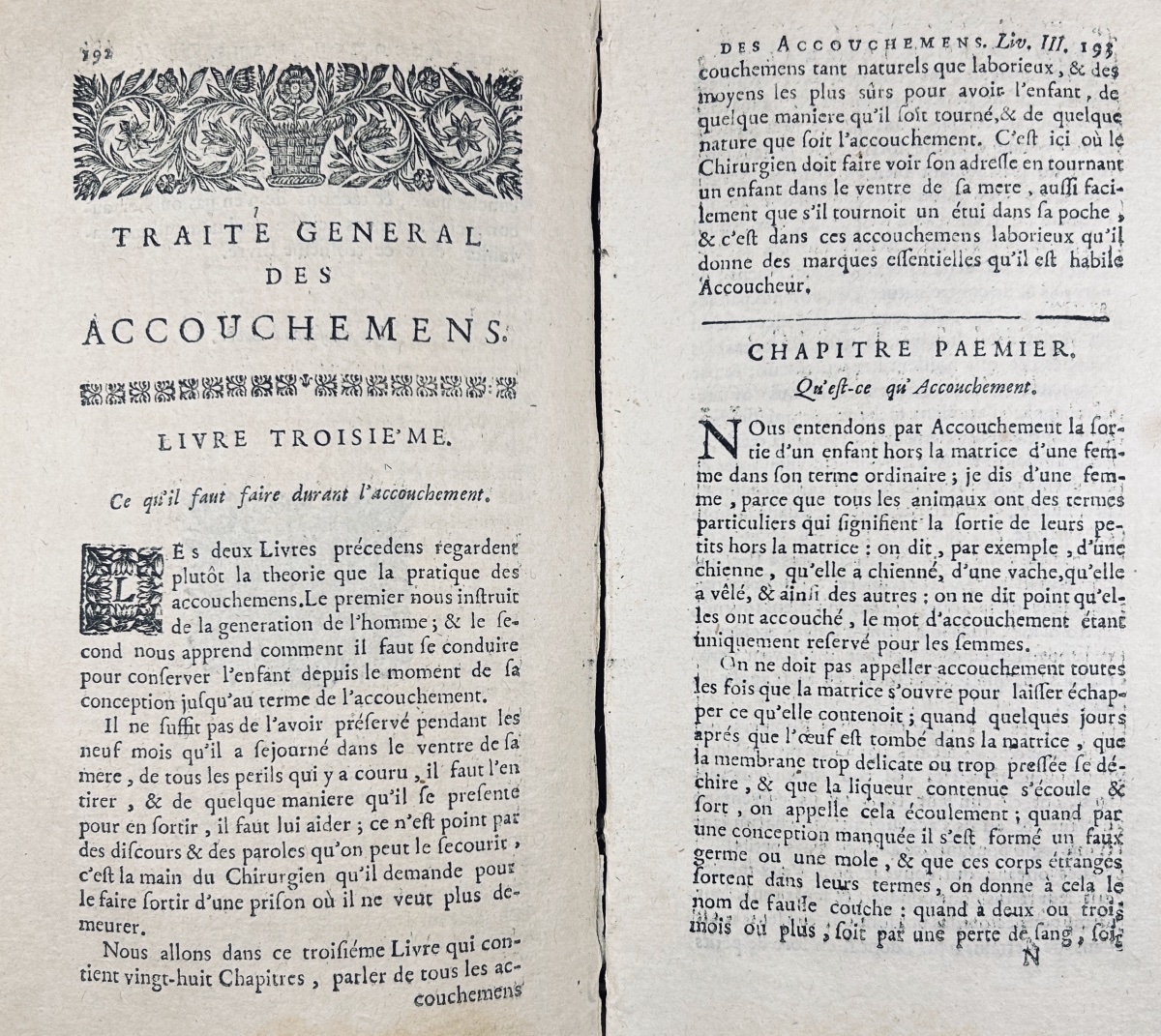 DIONIS - Traité général des accouchemens. Chez Broncard 1721, in-8, reliure plein veau d'époque-photo-3