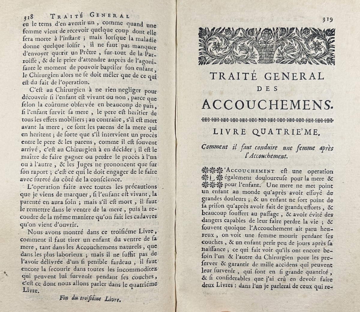 DIONIS - Traité général des accouchemens. Chez Broncard 1721, in-8, reliure plein veau d'époque-photo-4