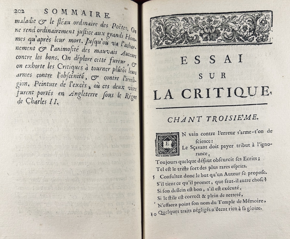 POPE (Alexander) - Les principes de la morale et du goût en deux poèmes. Chez Briasson, 1737.-photo-3