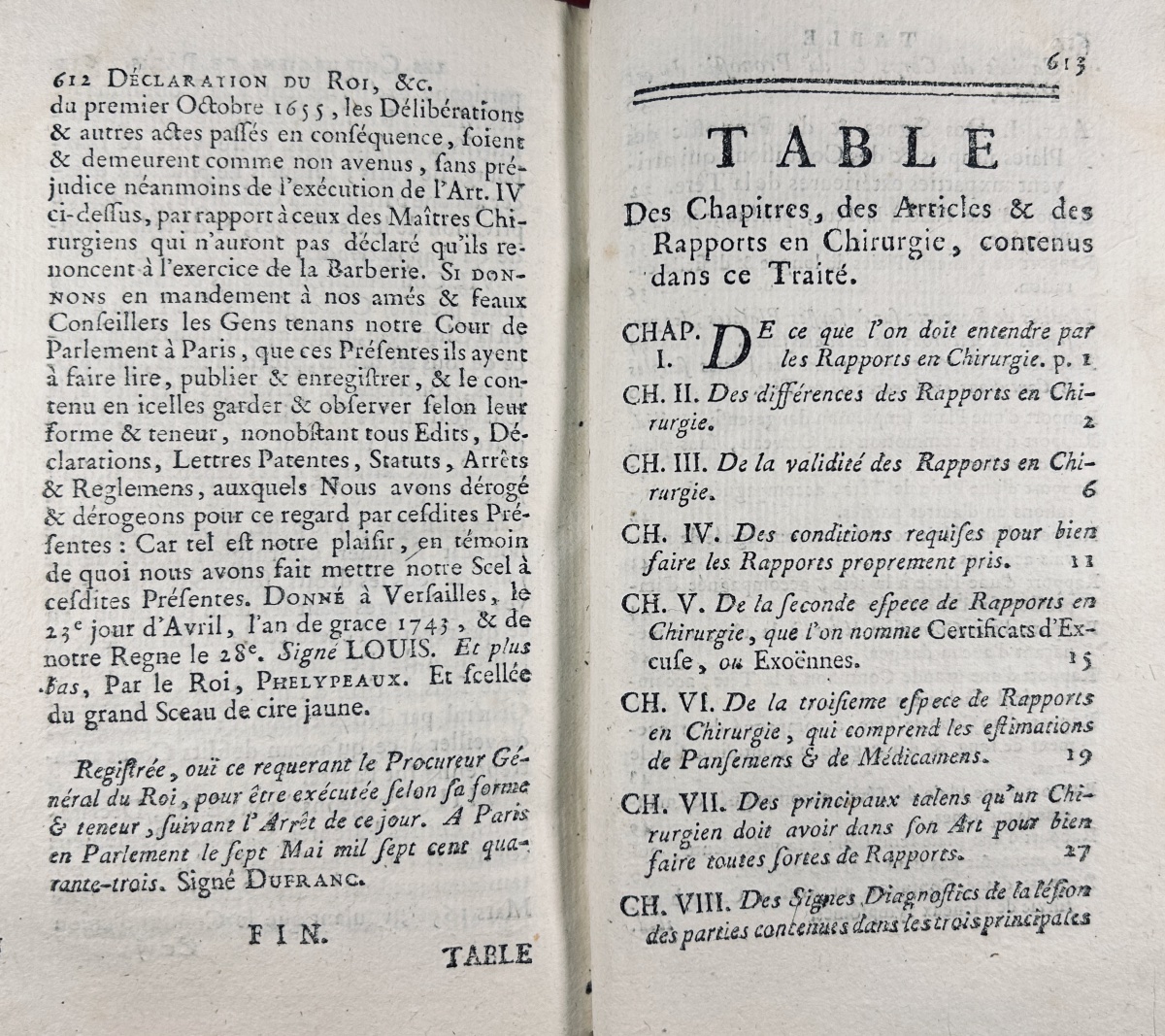 Devaux (jean) - The Art Of Writing Surgical Reports. Published By d'Houry, 1746. Original Binding.-photo-6