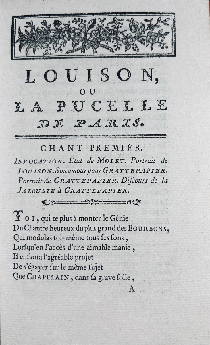 Du Congé Dubreuil—*the Maiden Of Paris*, A Poem In Twelve Cantos And In Verse. London, 1776. -photo-1