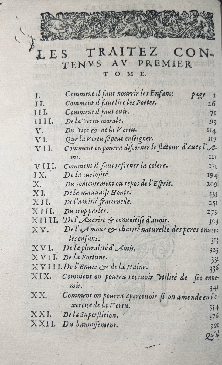 Plutarch - The Moral Works Of Plutarch. Geneva: Stoer, 1621, In A Contemporary Binding.-photo-2