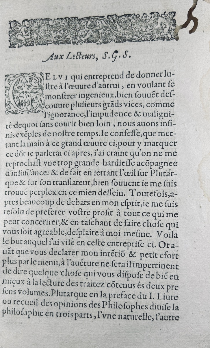 Plutarch - The Moral Works Of Plutarch. Geneva: Stoer, 1621, In A Contemporary Binding.-photo-4