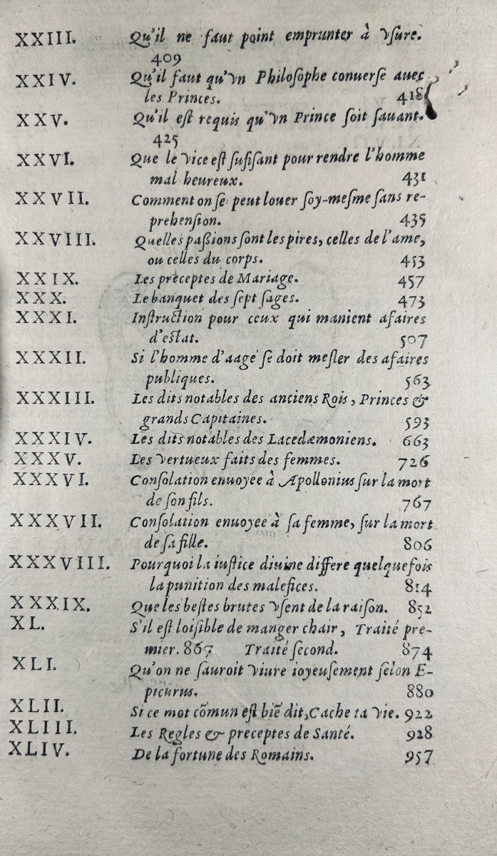 Plutarch - The Moral Works Of Plutarch. Geneva: Stoer, 1621, In A Contemporary Binding.-photo-1