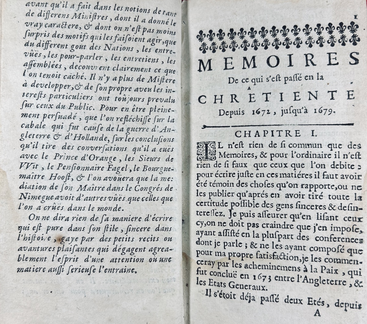 Temple (william) - Memoirs Of What Happened In Christendom. Published By Moetjens, 1692.-photo-4