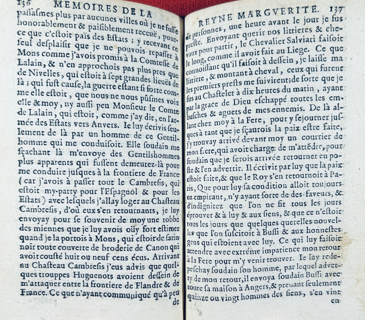 Marguerite De Valois - Memoirs Of Queen Marguerite. Published By Foppens, 1658, Beautiful 19th-century Binding-photo-5