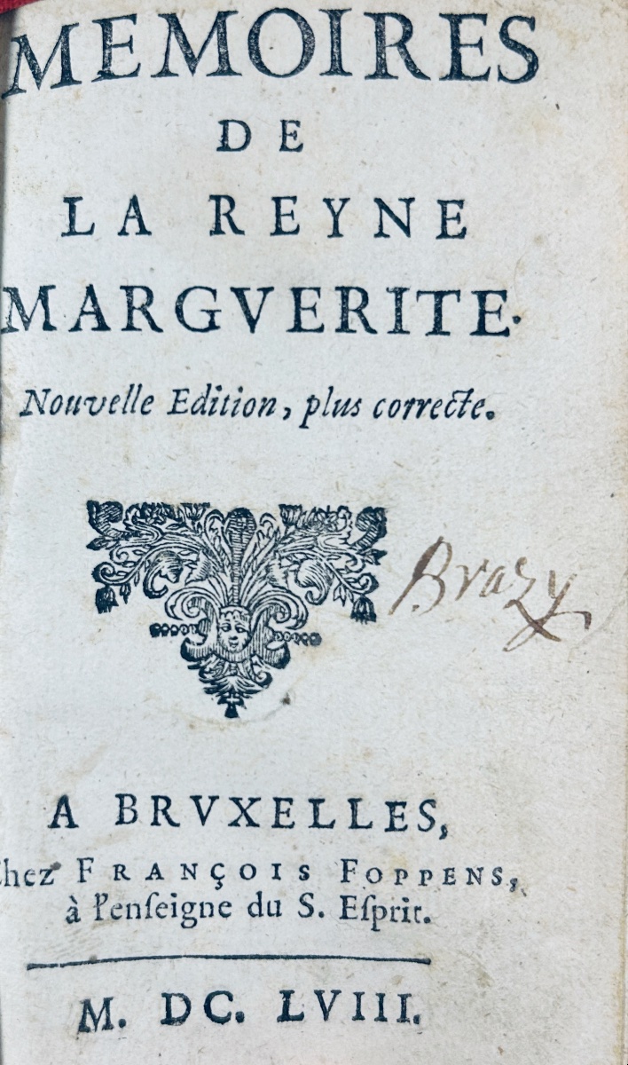 Marguerite De Valois - Memoirs Of Queen Marguerite. Published By Foppens, 1658, Beautiful 19th-century Binding