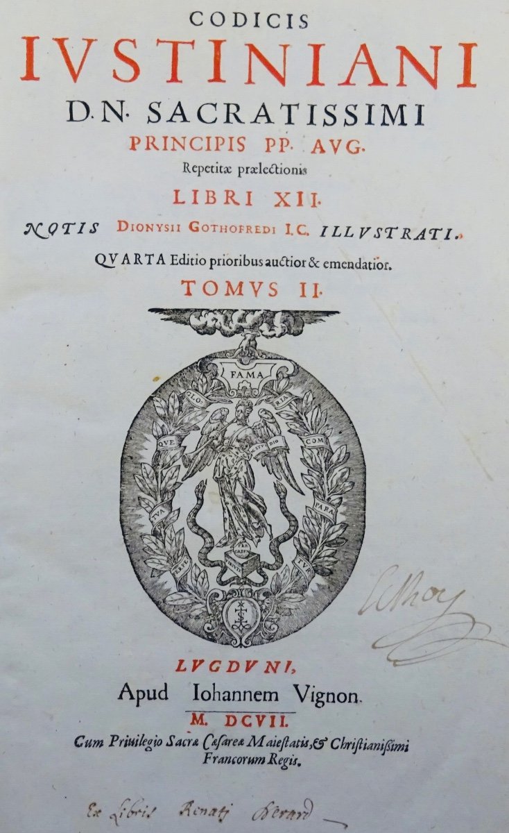 17th Century Latin Law Book 1608, 2 Volumes In Folio, Period Bindings-photo-7
