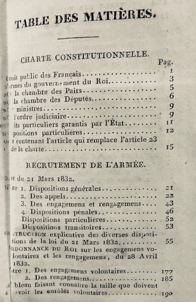 Constitution De l'Armée Française.  Berger-levrault. 1832.-photo-4