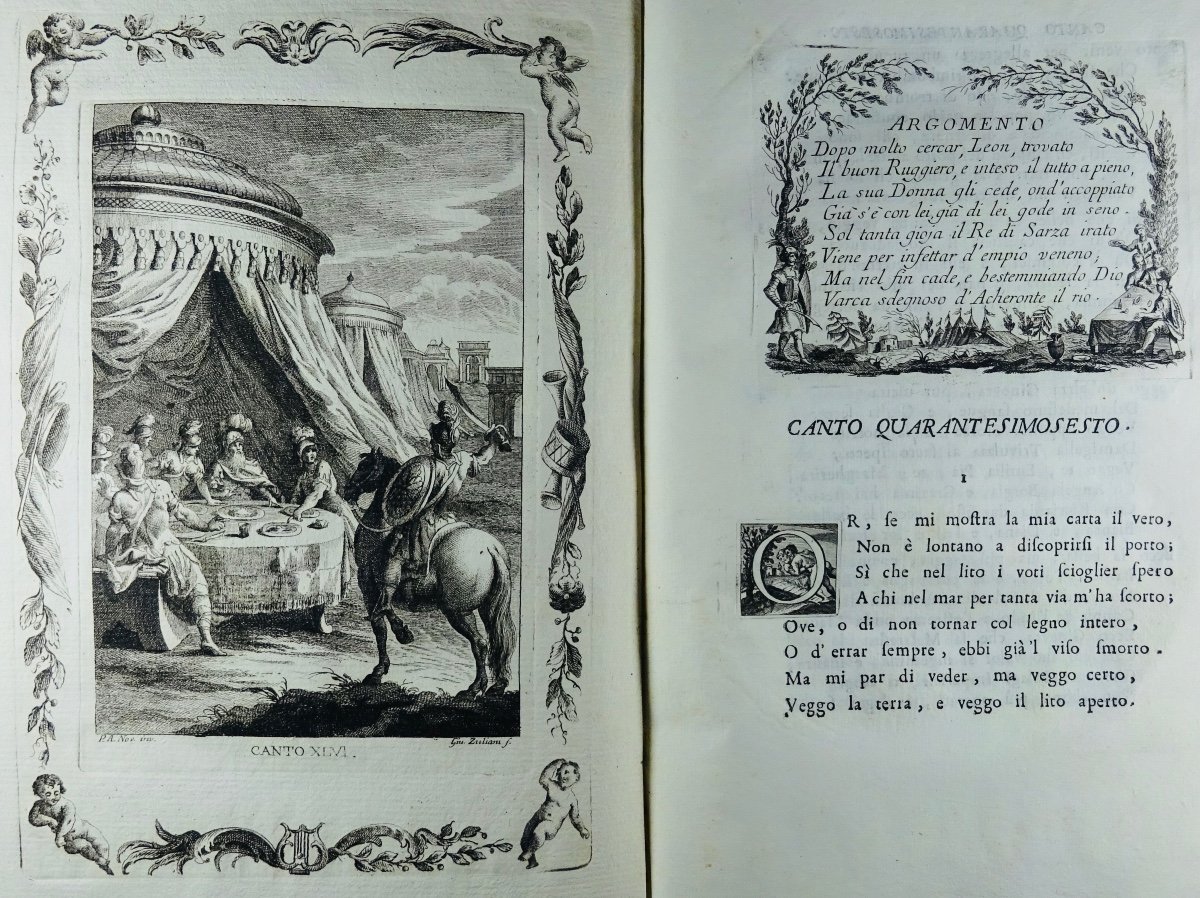 Ariosto - Orlando Furioso. Printed In Venice And Illustrated, 1772.-photo-3