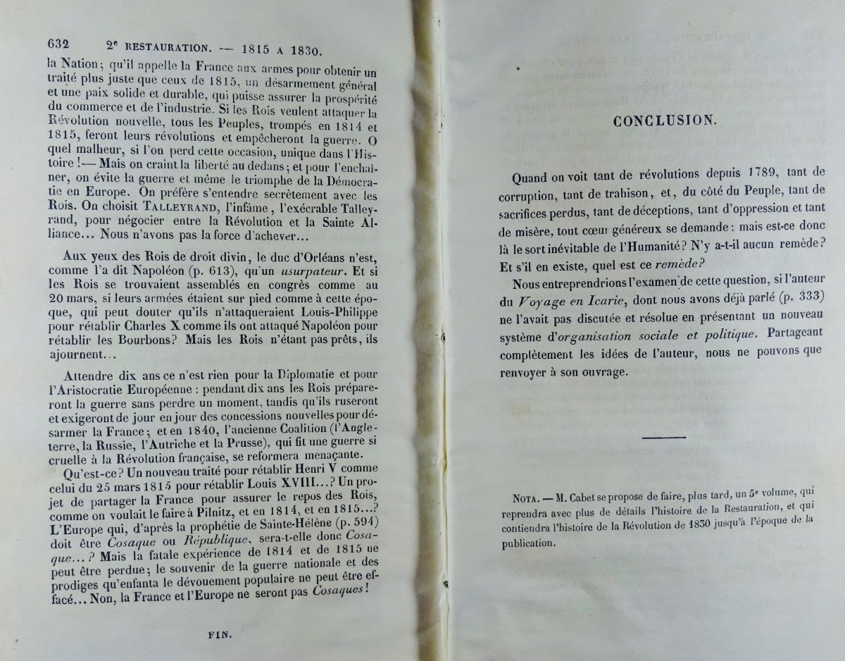 CABET - Histoire de la Révolution Française. 1839. Par un utopiste français.-photo-4