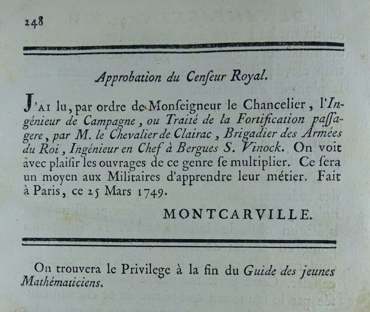 	CLAIRAC - L'ingénieur de campagne ou traité de la fortification passagère.  1757.-photo-6